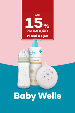 Marca Baby Wells com desconto de at&eacute; 15% direto - de 19 maio a 1 junho